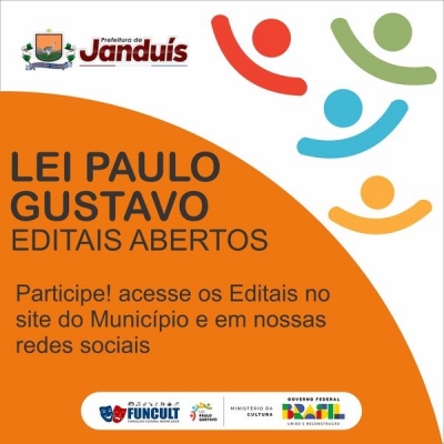 LEI PAULO GUSTAVO: FUNCULT ABRE INSCRIÇÕES PARA 2 EDITAIS DE INCENTIVO A PROJETOS CULTURAIS; SAIBA COMO SE INSCREVER